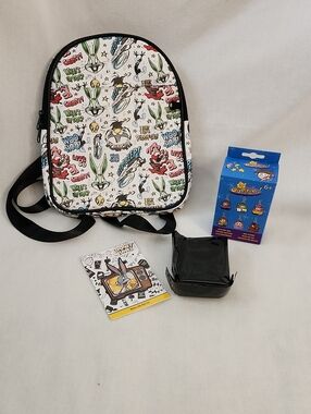 Looney Tunes Mini Backpack, Iron On Patch w/ Fairly Odd Parents Bagcharm